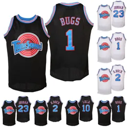 Space Jam Jersey Movie Tune Squad Looney Daffy Duck Bill Murray Lola Bugs Bunny Taz Tweety Michael James Curry Basketball Jersey Black White