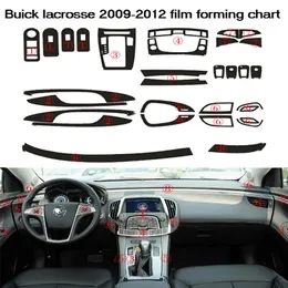 For Buick lacrosse 2009-2012 Interior Central Control Panel Door Handle 3D 5DCarbon Fiber Stickers Decals Car styling Accessorie238d