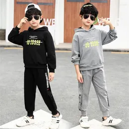 Clothing Sets 3-12Yrs Children's Boy Suit Spring &Autumn 2023 Fashion Letter Splicing Big Sports Two-piece
