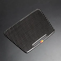 Carbon Fiber Interior Water Cup Holder Panel Cover Trim Car Sticker for Mercedes C Class W205 C180 C200 GLC Accessories283A