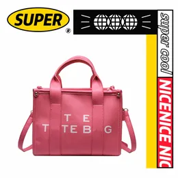 горячая сумка Женские сумки Большая вместимость 26 33 41 см Одинарная кожаная модная сумка через плечо MJ сумка через плечо розовые черные буквы Дизайнерские сумки для женской сумочки
