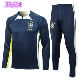 2023 2024 Brasilien Vuxen Tracksuit Soccer Jersey G.Jesus Coutinho Brasil Camiseta de Futbol Richarlison 22 23 24 Brasilien Fotbollskjorta Maillot Kit Training Suit