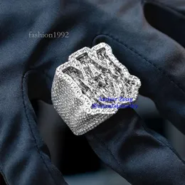 Fine Jewelry Engraved Custom Rings Jewelry For Men Iced Out Moissanite Diamond S Sterling Sier Hip Hop Ring