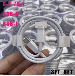 3ft type-c to c cables شحن الكابل عالي السرعة متوافق مع جهاز الكمبيوتر المحمول PD 6ft USB-C لشاحن Samsung Huawei 1M/2M