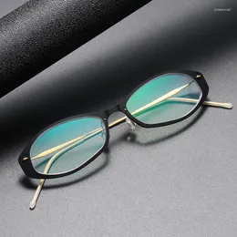 Sunglasses Frames Men's Glasses Oval Denmark Linde 6509 Titanium No Screw Korea Optical Ultra-light Women Lens