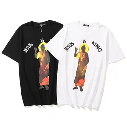 2023 ss Jesus Is King Printed L.A Listening Party T-Shirt Women Men Loose Fit Short Sleeve 100% Cotton T Shirts Tees M-2XL