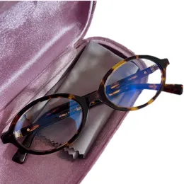 23New Desig Mini Unisex Oval Plank Fullrim Frame For Optical Glasses Solglasögon Fashion Lätt stjärnmodellstil 50-18 Fullset Case
