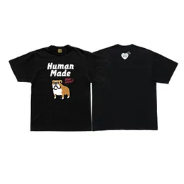 Japanska trendiga varumärken Human Made Mens Designer T Shirts Löst montering Kort ärm T -shirt med svavel bomulls isbjörn Duck söt djurbrevtryck shi tgp0