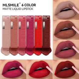 True Red Matte Liquid Lipstick 6 Färger Velvet Lip Glaze Waterproof Natural Long varaktigt Lipgloss Moisturizer Lip Gloss