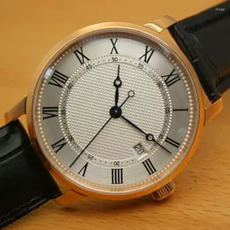 손목 시계 Pailan Watch 자동 남성용 스테인리스 스틸 비즈니스 캘린더 간단한 다이얼
