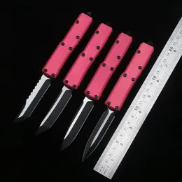 DQF-version Mt Red 85 Modeller Knife Black D2 Steel Blade T6-6061 Aluminiumlegering Handtagning Kampetaktiskt utomhuscamping för att överleva knivar EDC-verktyg