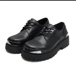 国内で当店のみ Hanqiaoriji - Thick Sole Derby Leather Shoes 5030690e-ce04-4beb-9ba3-