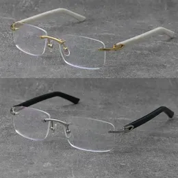 Neue Mode 8200757 Randlose Sonnenbrille Leserahmen Weiße Planke Brillen C Dekoration 18 Karat Gold Rahmen Presbyopie Brille Männer My222R