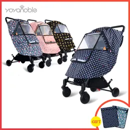 Stroller Parts Accessories Universal Strollers Rain Cover Full Nylon Waterproof Fabric Keep Warm Windproof Raincoat Baby 230915