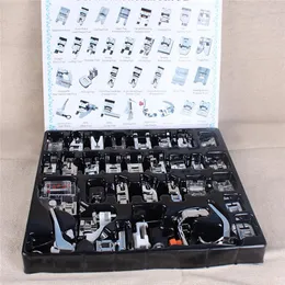 32pcs Mini Domestic Sewing Machine Braiding Blind Stitch Darning Presser Foot Feet Kit Set For Brother Singer Janomefront 264V