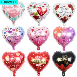 Decoración del Día de San Valentín, globos de aluminio con forma de corazón, globos de helio para boda, decoración de fiesta de cumpleaños, regalos románticos para novia