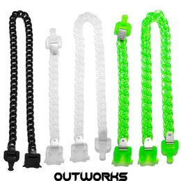 Kedjor outworks hiphop punk 1017 alyx 9sm berg -och dalbanan spår pvc brev logotyp spänne armband för män kvinnor flickor smycken272r