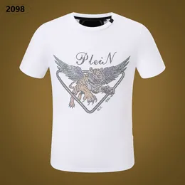 새로운 스타일 Phillip Plain Men T 셔츠 디자이너 PP 두개골 다이아몬드 티셔츠 짧은 슬리브 달러 브라운 베어 브랜드 티 셔츠 셔츠 wp2098