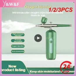 Steamer 1/2/3PCS Injetor de oxigênio de alta pressão Poros Limpeza facial Steamer Beauty Airbrush para tatuagem Nail Art Névoa Nano Pulverizador Nail 230915