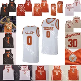 Anpassad 2023 Texas Longhorns Basketball Jersey NCAA College Durant Marcus Carr Sir'jabari Rice Timmy Allen Tyrese Hunter Bishop Dylan Disu Bamba Tucker Women Youth