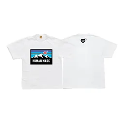 Marca japonesa na moda humana feita mens designer camisetas soltas de manga curta t-shirt com algodão de enxofre urso polar pato bonito animal carta impressão camiseta c5