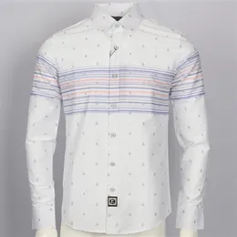 Homme Faconnable Embroidery高品質のCamisa Masculina Men Lengeve Dress Shirts 100％Cotton Social Hombre Eden Park Chemises253V