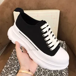 Plattformskor för kvinnor Luxe Canvas Shoe Des Chaussures Designer Shoe Woman Trainer Sneakers For Woman Shoe Outdoor Shoe Man Trainer Black and White Paris US4 UK1 US55