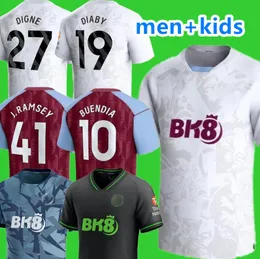 23/24 BUENDIA Futebol Jerseys Kids Kit Away Terceiro 2023 2024 Camisa de Futebol Fãs Jogador Versão MINGS Aston Villas McGINN WATKINS BAILEY KAMARA DOUGLAS LUIZ DIABY