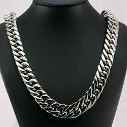 New Style Cool Men Jewelry 15 mm 24 '' Ogromny duży stal nierdzewna ciężka grube krawężnik łańcuch naszyjnika do świątecznych wakacji2765