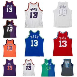 Zszyte koszulki do koszykówki Steve Nash 1996-97 1998-99 Mesh Hardwoods Classic Retro Jersey Men Men Youth S-6xl