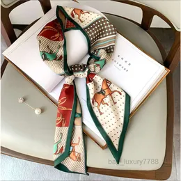 Luxury Brand Classic Simple Letter Design Satin Luxury Square Scarf Outdoor Shawl Silk Turban Beach Wrap Fashion Women Scarves 15*150cm