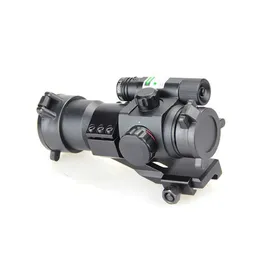 Ritac Tactical Optics HD1x30 Red Dot Rifle Scope HuntingRiflescopes with Green Laser Outdoor for 20mm R