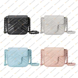 Ladies Fashion Casual Designe Luxury Square Quilting Mini Chain Bag Bumbag midjeväskor Fanny Pack Crossbody Shoulder Bag Top Mirror Quality 739599 Purse