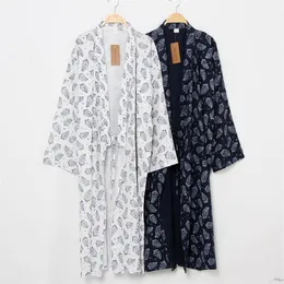 Unisex Lover çift pijama uzun robe Japon geleneksel kimono yukata jinbei kadınlar için erkekler ev gevşek uykusuz nightbown3226