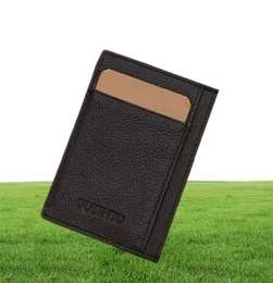 GUBINTU Мужской тонкий кожаный чехол для карт с передним карманом, супер тонкий модный держатель для карт, кошелек tarjetero hombre2350125