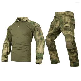 Racing Pants Tactical G3 Combat Uniform Sets Shirt Tops Duty Trousers Men Camouflage Suit Milsim Hiking Hunting Sport ATFG