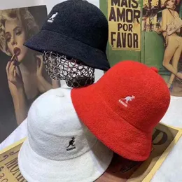 Mode Kangol Kangaroo Brodery Brand Fisherman Hat Dome Thandduk Kvinnors hink Hatt Panama Lady Cap Internet Celebrity Bob 247i