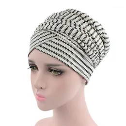 Czapki czaszki czaszki kobiety Indie Indie Muzułmański elastyczny druk turbanowy długi ogon kapelusz głowica szalik 2021 Ladies Hair Accessories Cap for Loss1193v