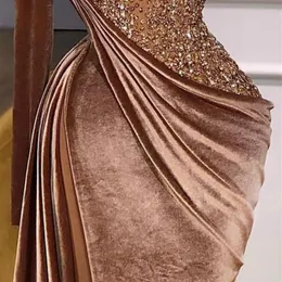 ASO EBI 2021 Arabska stylowa syrena seksowna sukienki wieczorne koronkowe sukienki z baldówek aksamitne formalne imprezę Drugi suknie przyjęcia ZJ266262J