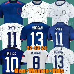 23 24 USWNT 4 Yıldız Kadın Futbol Formaları Çocuk Kiti Morgan USMNT 2024 2023 Maillot Futbol Gömlekleri Amerika Çocuk Kitleri Eğitim Dünya Kupası Smith