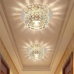 Bolha de cristal luzes teto led lâmpada do corredor holofotes sala estar corredor entrada downlight aço inoxidável base espelho teto269b