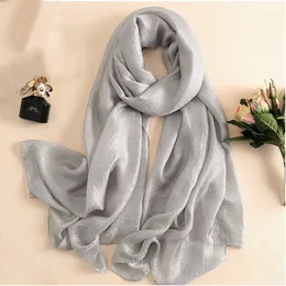 Schals Mode Solide Leinen Frauen Schal Frühling Sommer Dünne Pashmina Schal Wraps Foulard Femme Plus Größe Hijab Stola 230915