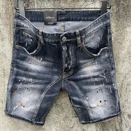 Mens Jeans Şort Motosiklet Biker Kot Kaya Revival Kısa Pantolon Sıska Yıkılmış Delik Erkek Kot Şort Erkekler Tasarımcı Jea312m