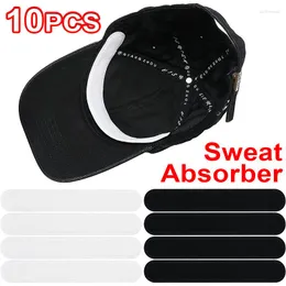 Ball Caps 10Pcs Disposable Hat Anti Sweat Pads Invisible Anti-dirty Baseball Cap Absorbing Stickers Strip Stick Liner