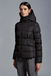 2023年秋の冬の女性のホワイトダックダウンパーカージャケットジッパーストライプ女性のスリムショートコートmk23035