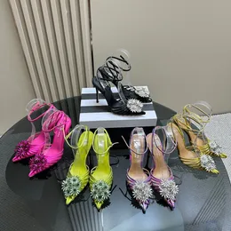 2023 Designer Sandálias Marca Sapatos de Salto Alto Mulheres Pedra Salto Alto Sandálias Lay Sexy Bombas 100% Couro Mulheres Saltos Sapatos de Festa de Casamento com Caixa Tamanho 35-42