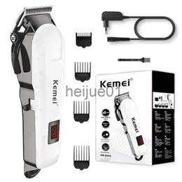 الكهرباء Shavers Kemei حلاقة الشعر اللاسلكي Clipper Clipper Professional Trimmer for Men Men Electric قابل للتعديل آلة قطع الشعر القابلة لإعادة الشحن X0918