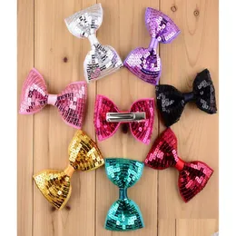 Haarschmuck Neue Weihnachten 19 Farben 30 Teile/los Stickerei Pailletten Bögen mit Clip Für Baby Mädchen Geschenke Kinder DIY Zubehör8686971 Dr Dhwmi