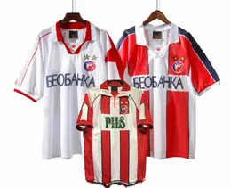 레트로 클래식 레드 스타 베오그라드 축구 유니폼 1996 1996 1997 1997 1999 2000 2001 Savicevic Pancev Prosinecki 축구 셔츠