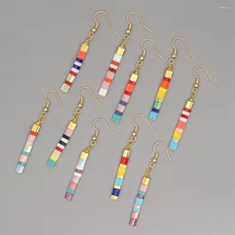 Kolczyki Dangle Go2boho miyuki tila kolczyk dla kobiet biżuteria estetyczna szklane koraliki długie kolce letnia plaża 2023 moda